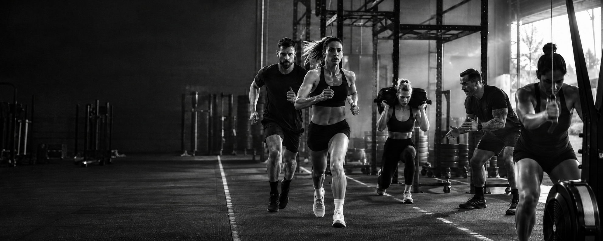 Atletas entrenando en un box